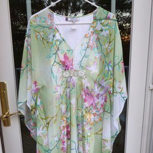 NEW Jennifer Lopez Magnolia fancy shirt top event  wedding party dinner S